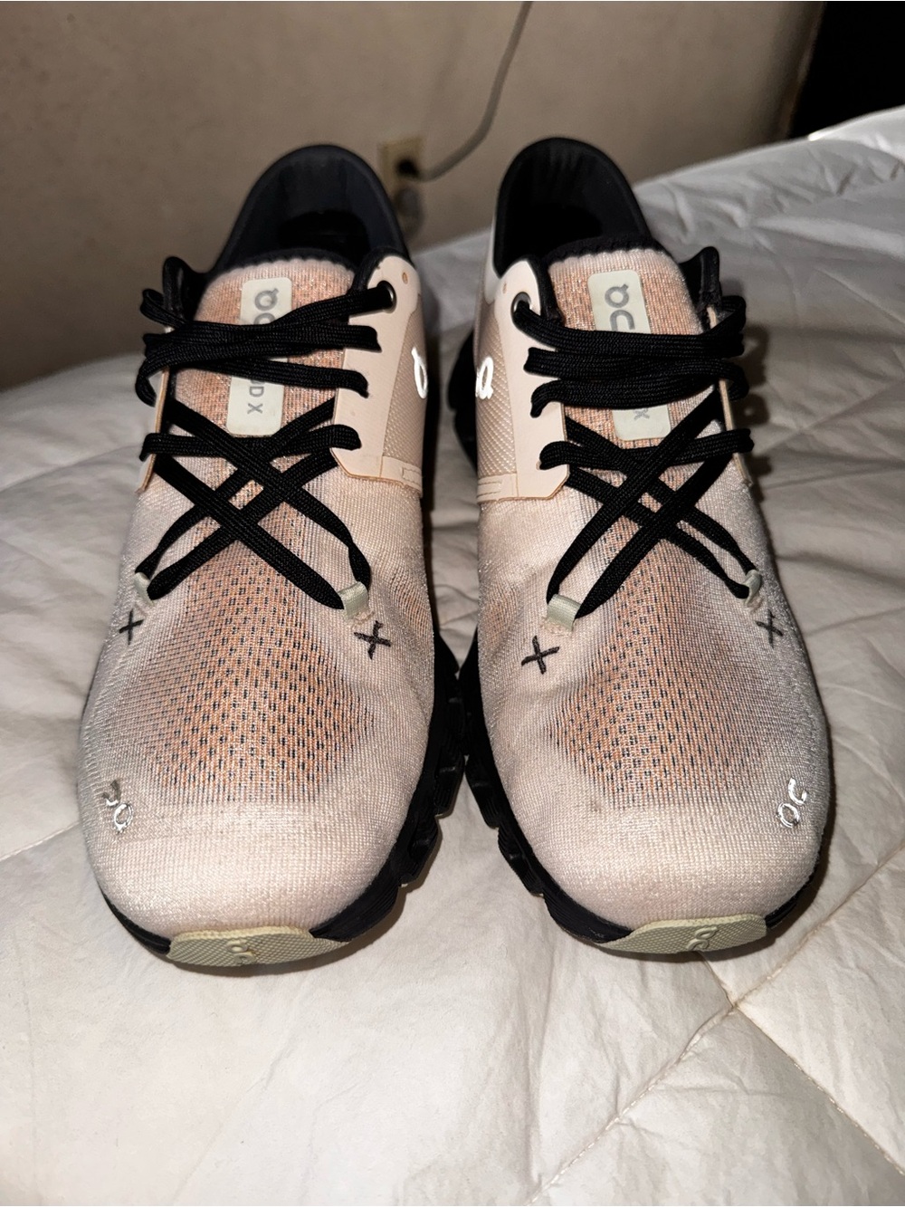 On Running Women’s Cloud Running Shoes in Light Beige with Black Sole - Picture 3 of 9